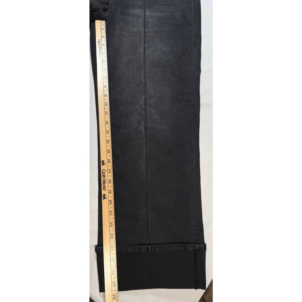 Dear John Wide Leg Baggy Jeans SIZE 31 Black High Rise Distressed Stretch - Picture 7 of 11